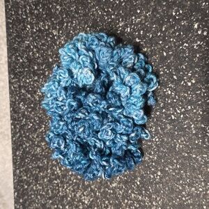 Ruffle crochet hair scrunchie.